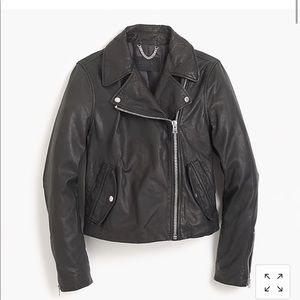 J. Crew Collection leather jacket, black, S